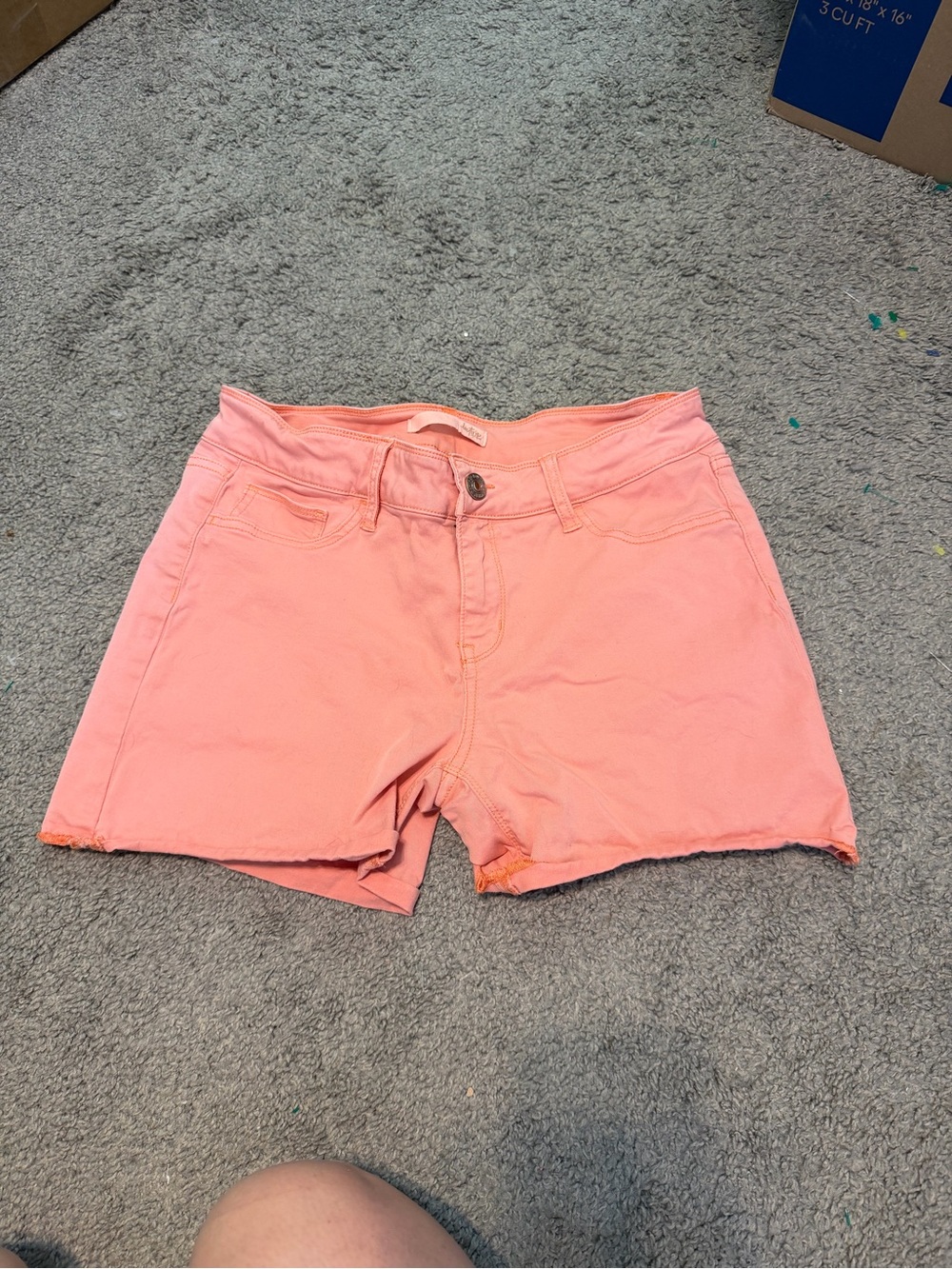 Daytrip Coral Pink Denim Shorts